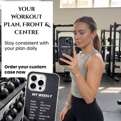Custom Workout Plan iPhone Case – Stay Consistent, Stay Accountable