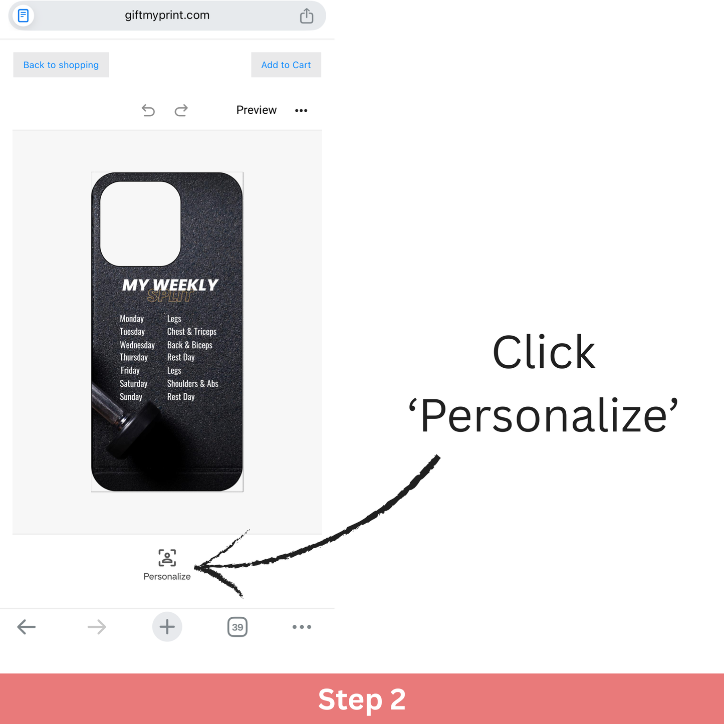 Custom Workout Plan iPhone Case – Stay Consistent, Stay Accountable