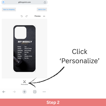 Custom Workout Plan iPhone Case – Stay Consistent, Stay Accountable