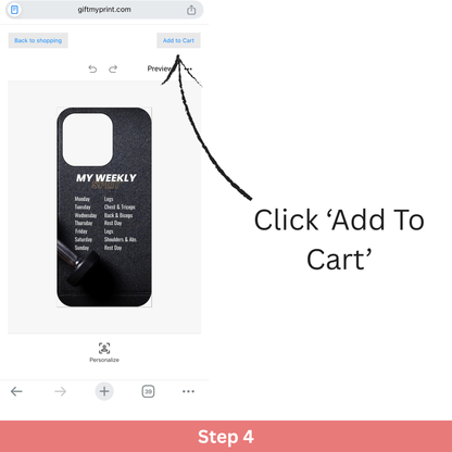 Custom Workout Plan iPhone Case – Stay Consistent, Stay Accountable