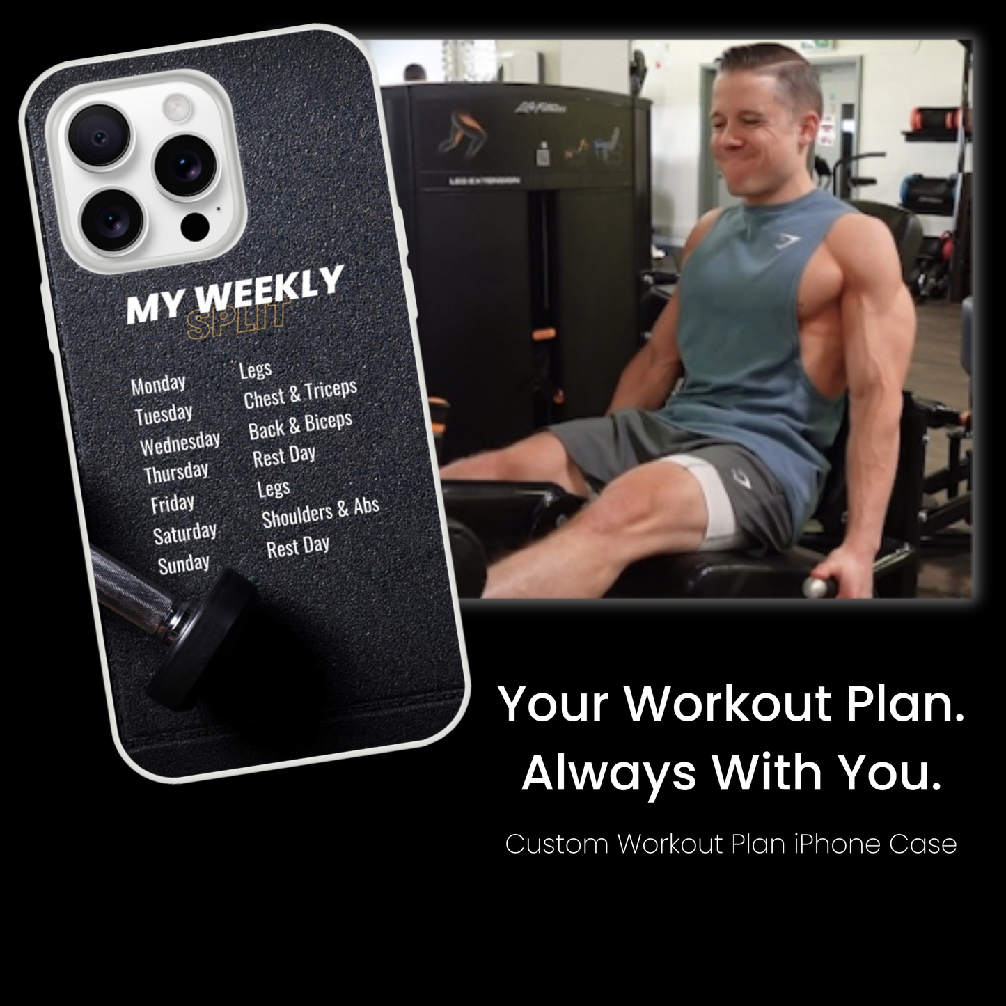 Custom Workout Plan iPhone Case – Stay Consistent, Stay Accountable